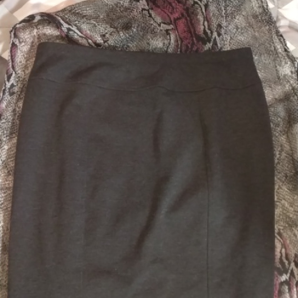 Ellen Tracy Gray Mini Pencil Skirt for Work